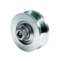 RUOTA CANCELLI GOLA V CON INGRASSATORE DUE CUSCINETTI ART.323
