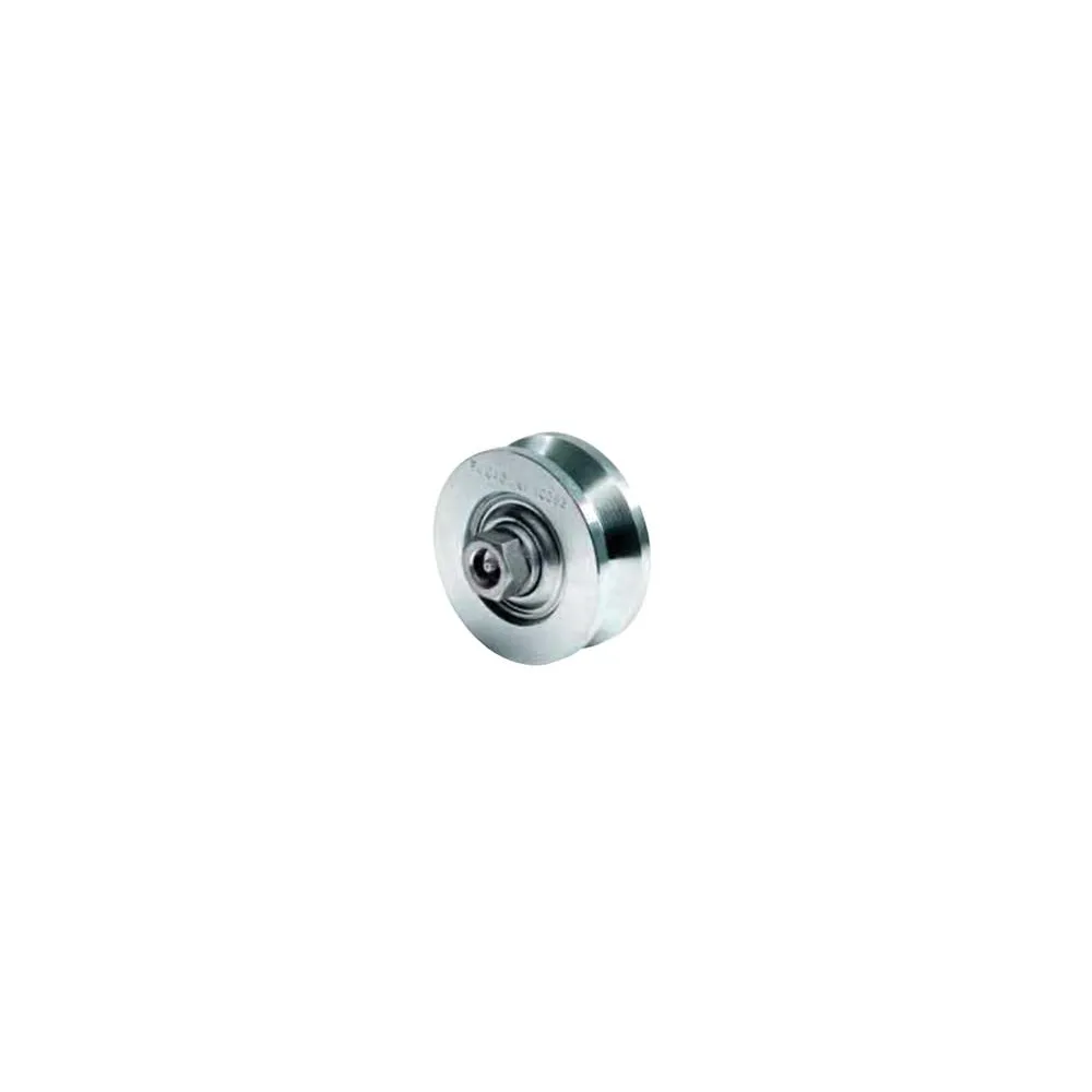 RUOTA CANCELLI GOLA V CON INGRASSATORE DUE CUSCINETTI ART.323