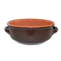 CIOTOLA CON MANICI IN TERRACOTTA BRUNELLA