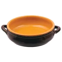 TEGAME IN TERRACOTTA BASSO 2 MANICI BRUNELLA