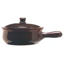 CASSERUOLA IN TERRACOTTA BRUNELLA CON COPERCHIO