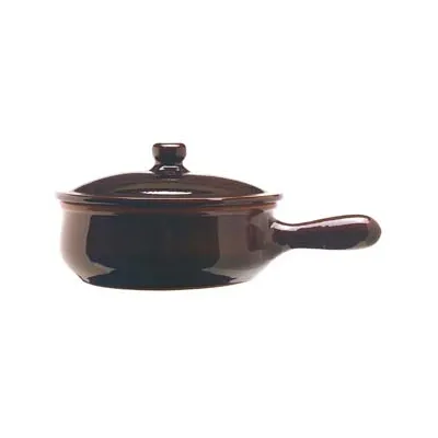 CASSERUOLA IN TERRACOTTA BRUNELLA CON COPERCHIO