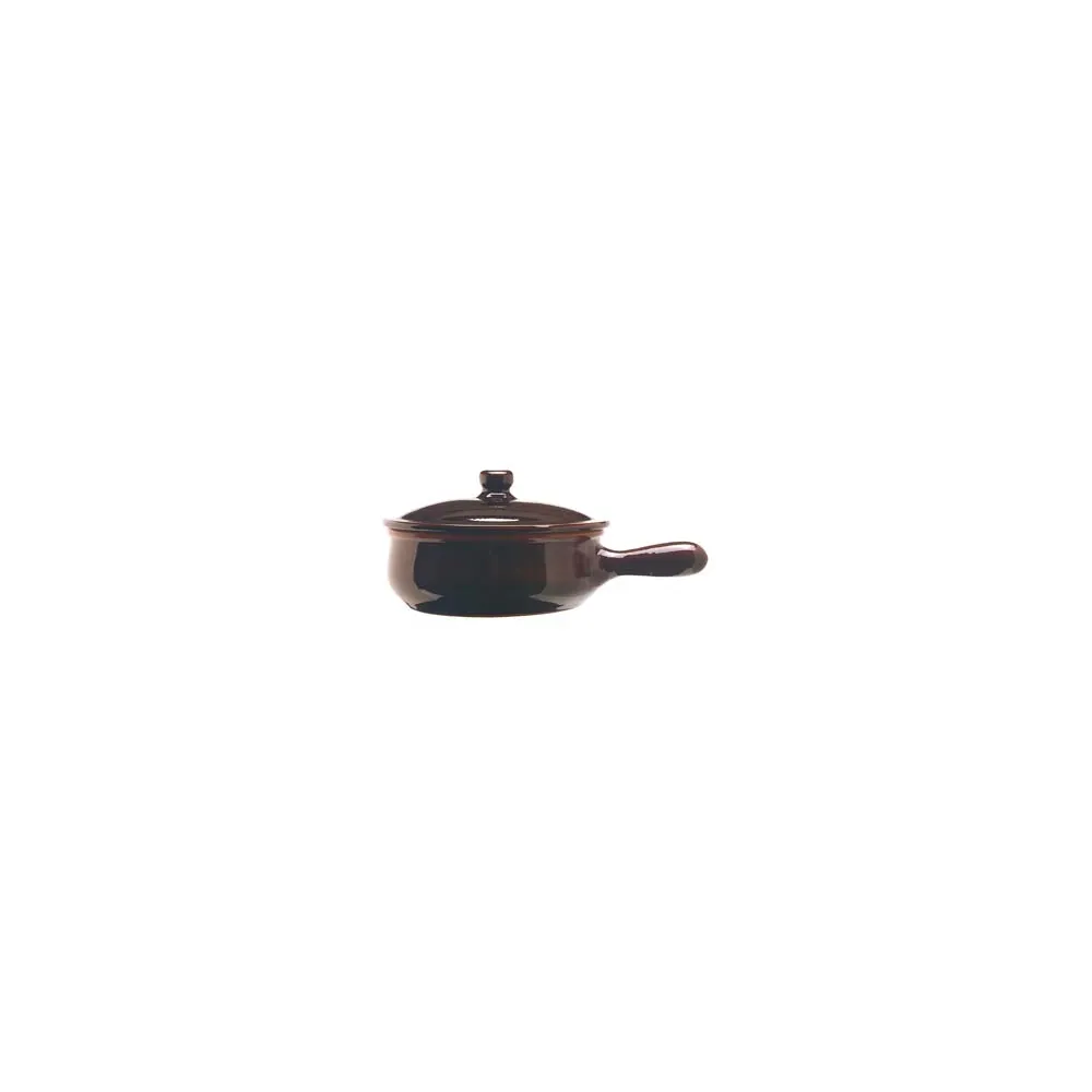 CASSERUOLA IN TERRACOTTA BRUNELLA CON COPERCHIO