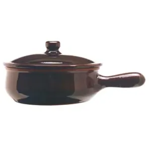 CASSERUOLA IN TERRACOTTA BRUNELLA CON COPERCHIO