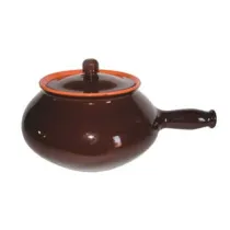 CUOCIPATATE IN TERRACOTTA BRUNELLA CON COPERCHIO