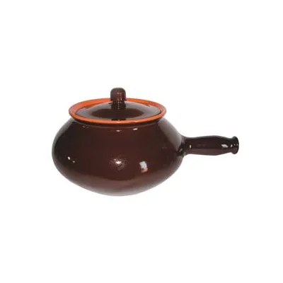 CUOCIPATATE IN TERRACOTTA BRUNELLA CON COPERCHIO