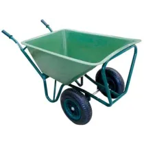 CARRIOLA DUE RUOTE PER AGRICOLTURA TELAIO ACCIAIO VASCA PLAST. LT.160