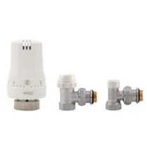 KIT VALVOLE TERMOSTATICHE AD ANGOLO ATTACCO F ART.994