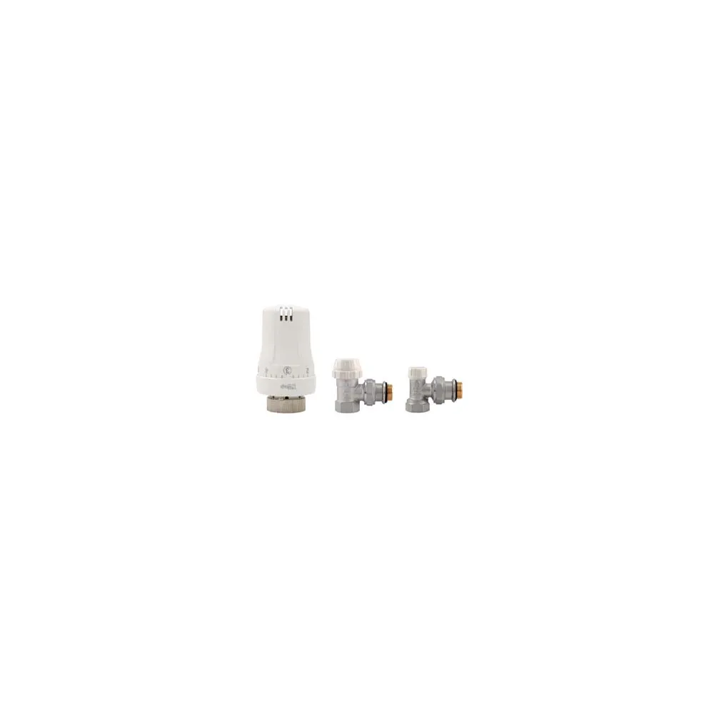 KIT VALVOLE TERMOSTATICHE AD ANGOLO ATTACCO F ART.994