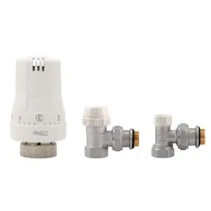 KIT VALVOLE TERMOSTATICHE AD ANGOLO ATTACCO F ART.994