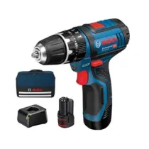 TRAPANO AVVITATORE PERCUSS. 2 BATT. LITIO 12V MAND. MM.10 (GSB 12V-15)