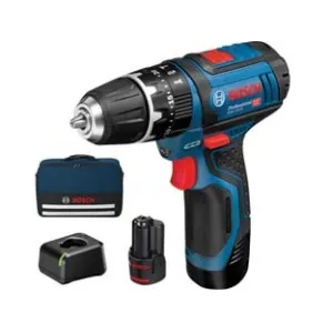 TRAPANO AVVITATORE PERCUSS. 2 BATT. LITIO 12V MAND. MM.10 (GSB 12V-15)