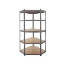 SCAFFALE ANGOLARE IN KIT 5 RIPIANI IN LEGNO