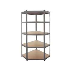 SCAFFALE ANGOLARE IN KIT 5 RIPIANI IN LEGNO