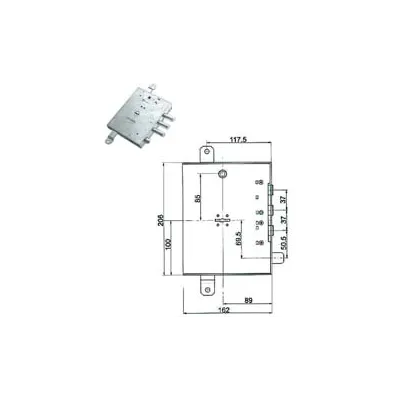 SERRATURA TRIPL.APPLICARE SCROCCO D/MAPPA BLINDATE GARDESA 89R571GD/17