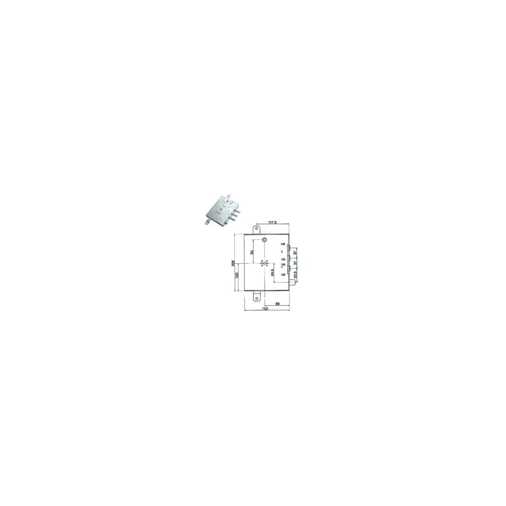 SERRATURA TRIPL.APPLICARE SCROCCO D/MAPPA BLINDATE GARDESA 89R571GD/17