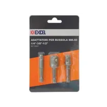 INSERTI ADATTATORI PER BUSSOLA MM.50 1/4 - 3/8 - 1/2 SET PEZZI 3