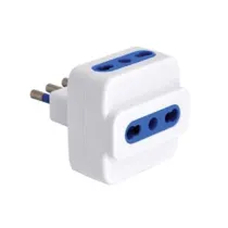 ADATTATORE TRIPLO 2P+T BIANCO