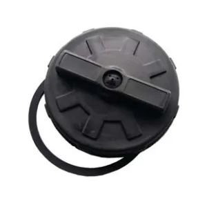 COPERCHIO A VITE NERO CON GUARNIZIONE PER POMPE A ZAINO IN PLASTICA
