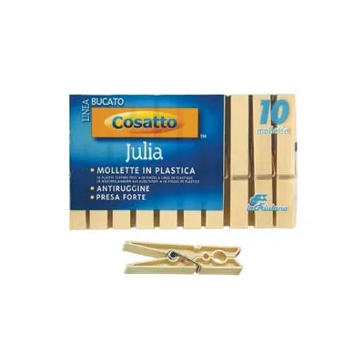 MOLLETTE JULIA AVORIO POLIPROPILENE E MOLLA ACCIAIO ZINCATO PZ.10