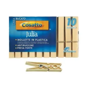 MOLLETTE JULIA AVORIO POLIPROPILENE E MOLLA ACCIAIO ZINCATO PZ.10