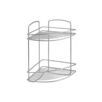 MENSOLA BAGNO CUCINA ANGOLARE A 2 PIANI SERIE ONDA