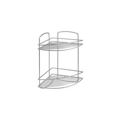 MENSOLA BAGNO CUCINA ANGOLARE A 2 PIANI SERIE ONDA
