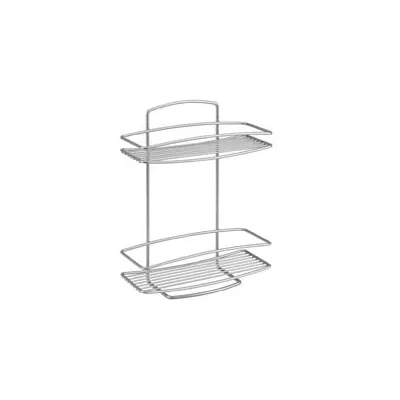 MENSOLA BAGNO CUCINA RETTANGOLARE A 2 PIANI SERIE ONDA