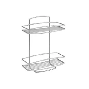 MENSOLA BAGNO CUCINA RETTANGOLARE A 2 PIANI SERIE ONDA
