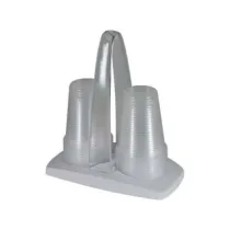 PORTABICCHIERI IN PLASTICA BIANCO