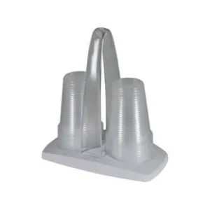 PORTABICCHIERI IN PLASTICA BIANCO