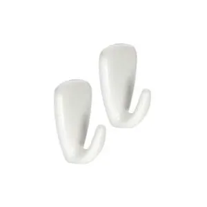 GANCIO ADESIVO GRANDE IN PLASTICA PZ.2 "PRESTO"