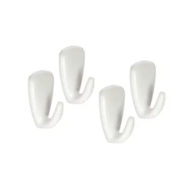 GANCIO ADESIVO PICCOLO IN PLASTICA PZ.4 "PRESTO"