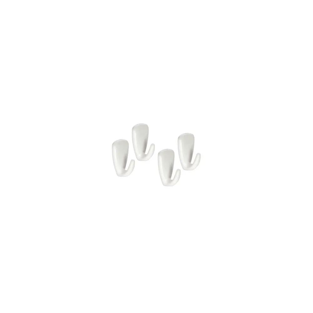 GANCIO ADESIVO PICCOLO IN PLASTICA PZ.4 "PRESTO"