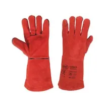 GUANTO SALDATORE CROSTA BOVINO ROSSO