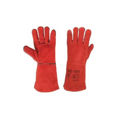 GUANTO SALDATORE CROSTA BOVINO ROSSO