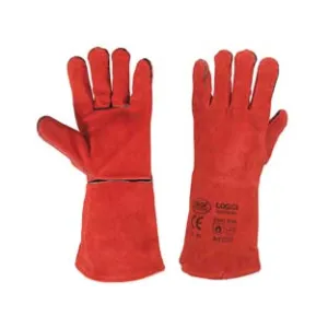 GUANTO SALDATORE CROSTA BOVINO ROSSO