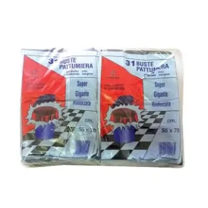 SACCPO PATTUMIERA CON LACCIO DI CHIUSURA NERO PZ.31