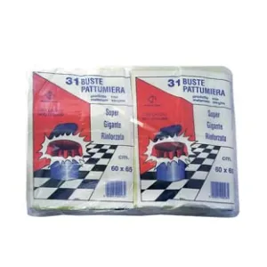 SACCO PATTUMIERA CON LACCIO DI CHIUSURA GIALLO PZ.31