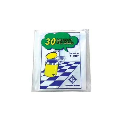 SACCO PATTUMIERA PER BAGNO BIANCO PZ.30