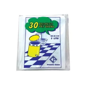 SACCO PATTUMIERA PER BAGNO BIANCO PZ.30