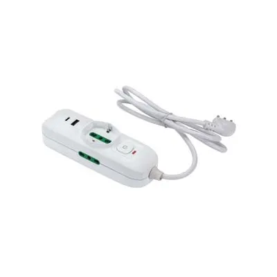 MULTIPRESA 3 POSTI BIPASSO +2 USB +1 SCHUKO "LINEA RETAIL"
