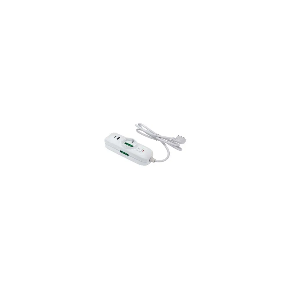 MULTIPRESA 3 POSTI BIPASSO +2 USB +1 SCHUKO "LINEA RETAIL"