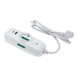 MULTIPRESA 3 POSTI BIPASSO +2 USB +1 SCHUKO "LINEA RETAIL"