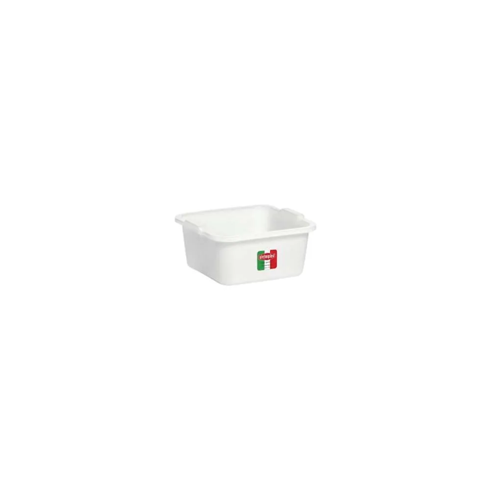 BACINELLA QUADRA IN POLIETILENE BIANCA