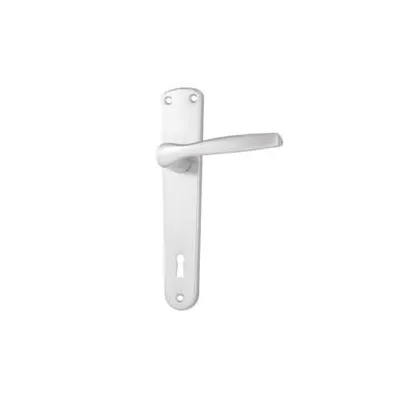 MANIGLIA MODELLO "ALU" CON PLACCA IN ALLUMINIO ARGENTO