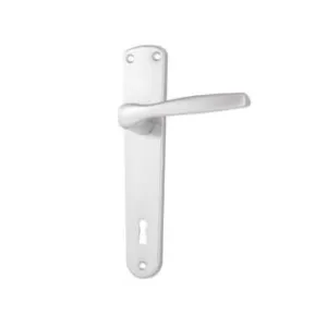 MANIGLIA MODELLO "ALU" CON PLACCA IN ALLUMINIO ARGENTO