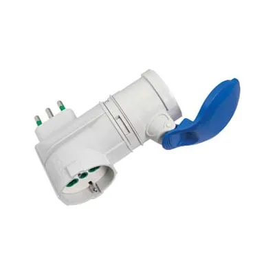 ADATTATORE INDUSTRIALE SPINA 16A PRESA SCHUKO BIP. + CEE IP44