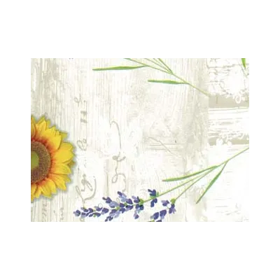 TOVAGLIATO RIVIERA FELPATO PESANTE FONDO BEIGE GIRASOLI E LAVANDA 893