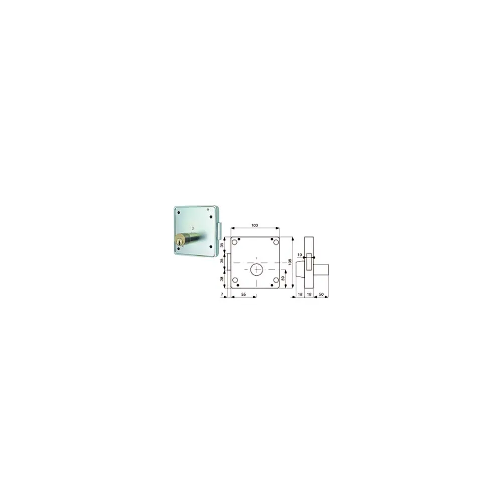 SERRATURE APPLIC. PER CANCELLI 2 MAND. SOLO CATENACCIO CIL. FISSO 426
